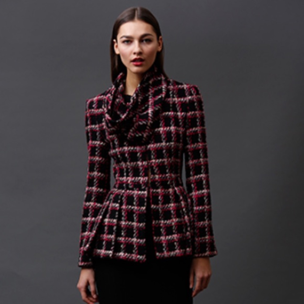 Badgley Mischka Pink Black Blazer Jacket